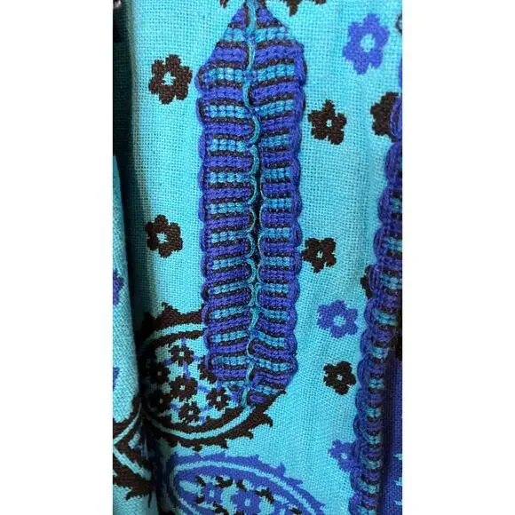 #1010 24WM | Arvi Vintage Tapestry Poncho Cape Shawl  One Size - Picture 4 of 9